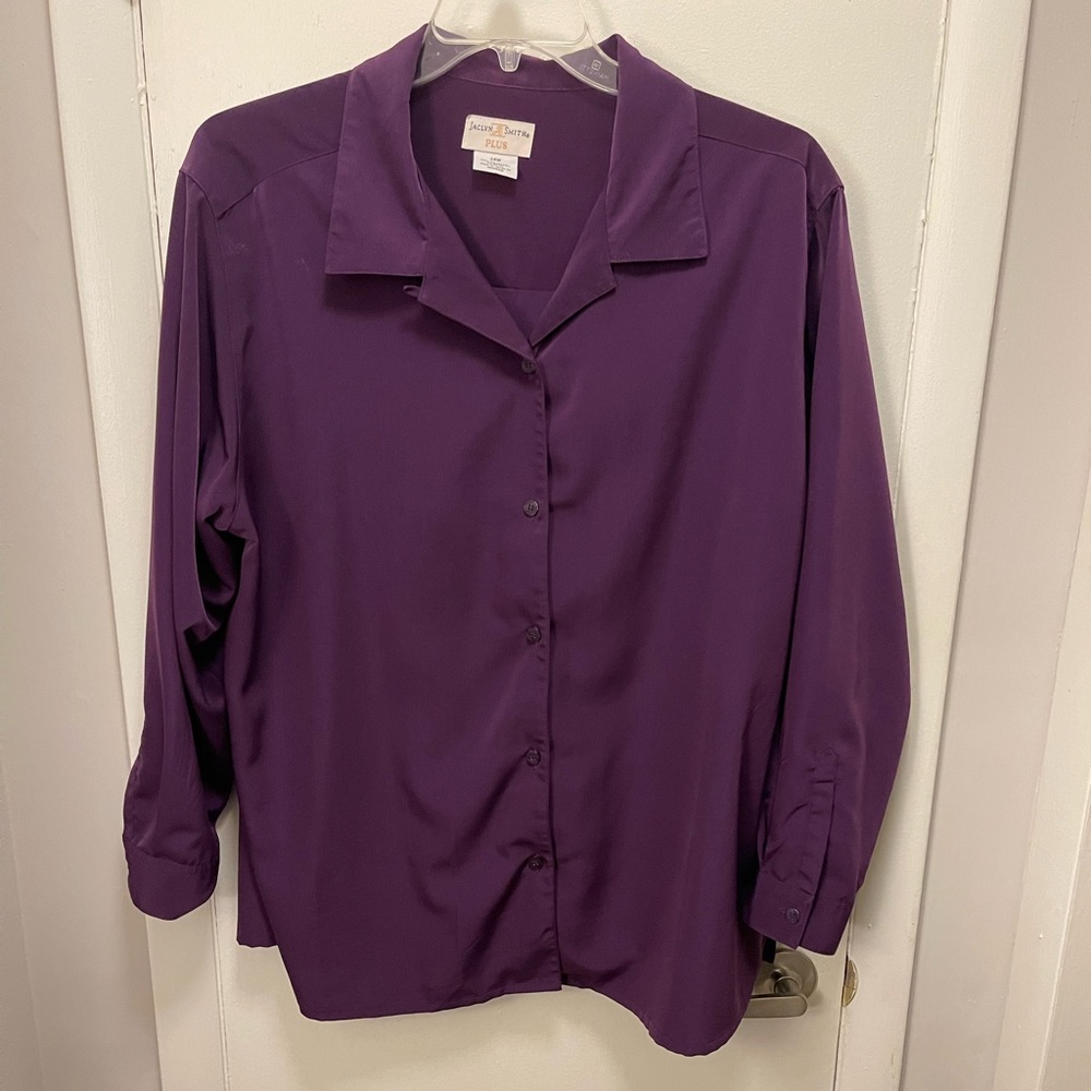 Womens Size 24W Purple/Plum Blouse